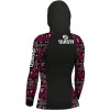Combo Camisa com capuz hardy protection Preto Branco + Máscara - PESCA ESPORTIVA DRYUV50