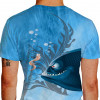 Camiseta - Pesca Esportiva - Minhoca Anzol Isca Peixe Costas Azul