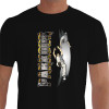 Camiseta - Parkour - Dois Traceurs Movimento Salto do Gato PK Frase Efeito Asfalto - preta
