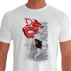 Camiseta de Muay Thai Força de Dragão - Branca