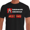 Camiseta de Muay Thai Frase - Preta