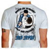 Camiseta - Jiu-Jitsu - Bater ou Dormir Faça sua Escolha Lisa Costas Branca