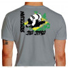 Camiseta - Jiu-Jitsu - Combate na Arte da Bandeira do Brasil Costas Cinza
