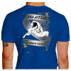 Camiseta - Jiu-Jitsu - Competidor Finalizando Oponente Costas Azul