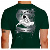 Camiseta - Jiu-Jitsu - Competidor Finalizando Oponente Costas Verde