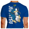 Camiseta - Jiu-Jitsu - Triângulo Tribal Bandeira do Brasil Lisa Costas Azul