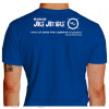 Camiseta - Jiu-Jitsu - Frase Mestre Hélio Gracie Faixa só Serve para Segurar as Calças Lisa Costas Azul