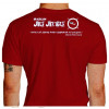 Camiseta - Jiu-Jitsu - Frase Mestre Hélio Gracie Faixa só Serve para Segurar as Calças Lisa Costas Vermelha