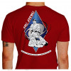 Camiseta - Jiu-Jitsu - Chave de Tornozelo Quando se está Pronto pra Morrer se está Pronto pra Lutar Lisa Costas Vermelho