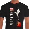 Camiseta de Muay Thai Golpe Circular Tei Kot - Preta