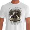 Camiseta de Jiu Jitsu Guardeiro Finalizando - Branca