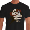 Camiseta de Muay Thai Joelhada Caveira - Preta
