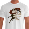 Camiseta de Muay Thai Joelhada Caveira - Branca