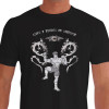 Camiseta de Muay Thai Lutador Bloqueio - Preta