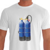 Camiseta de Mergulho Arte Cilindro - 100% Algodão Premium