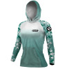 Combo Camisa com capuz hardy protection Fly Verde + Máscara - PESCA ESPORTIVA DRYUV50
