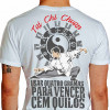 Oito Trigramas I Ching Yin Yang Praticante Respiração em Harmonia Frase Usar Quatro Gramas para Vencer Cem Quilos - branca