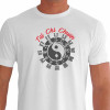 Oito Trigramas I Ching Yin Yang Praticante Respiração em Harmonia Frase Usar Quatro Gramas para Vencer Cem Quilos