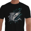 Camiseta Casual Peixe Espada Paint