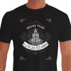 Camiseta de Muay Thai Proteção Lutador - Preta