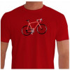 Camiseta - Ciclismo - Desenho Bike Magrela para Ciclista Frente Vermelha