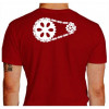 Camiseta - Ciclismo - Costas Catraca e Corrente Frente Pelotão Ciclistas Costas Vermelha