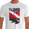 Camiseta de Mergulho Scuba Sharks - 100% Algodão Premium
